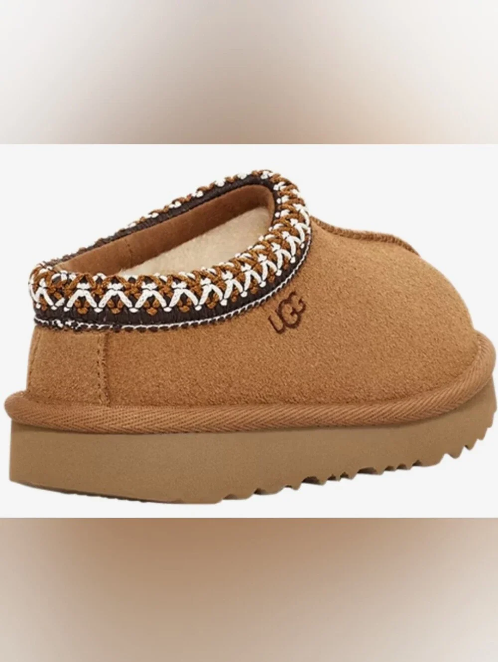 UGG Tasman II Toddler Suede Slip-On Cozy Mules Size 7 Like New/Box